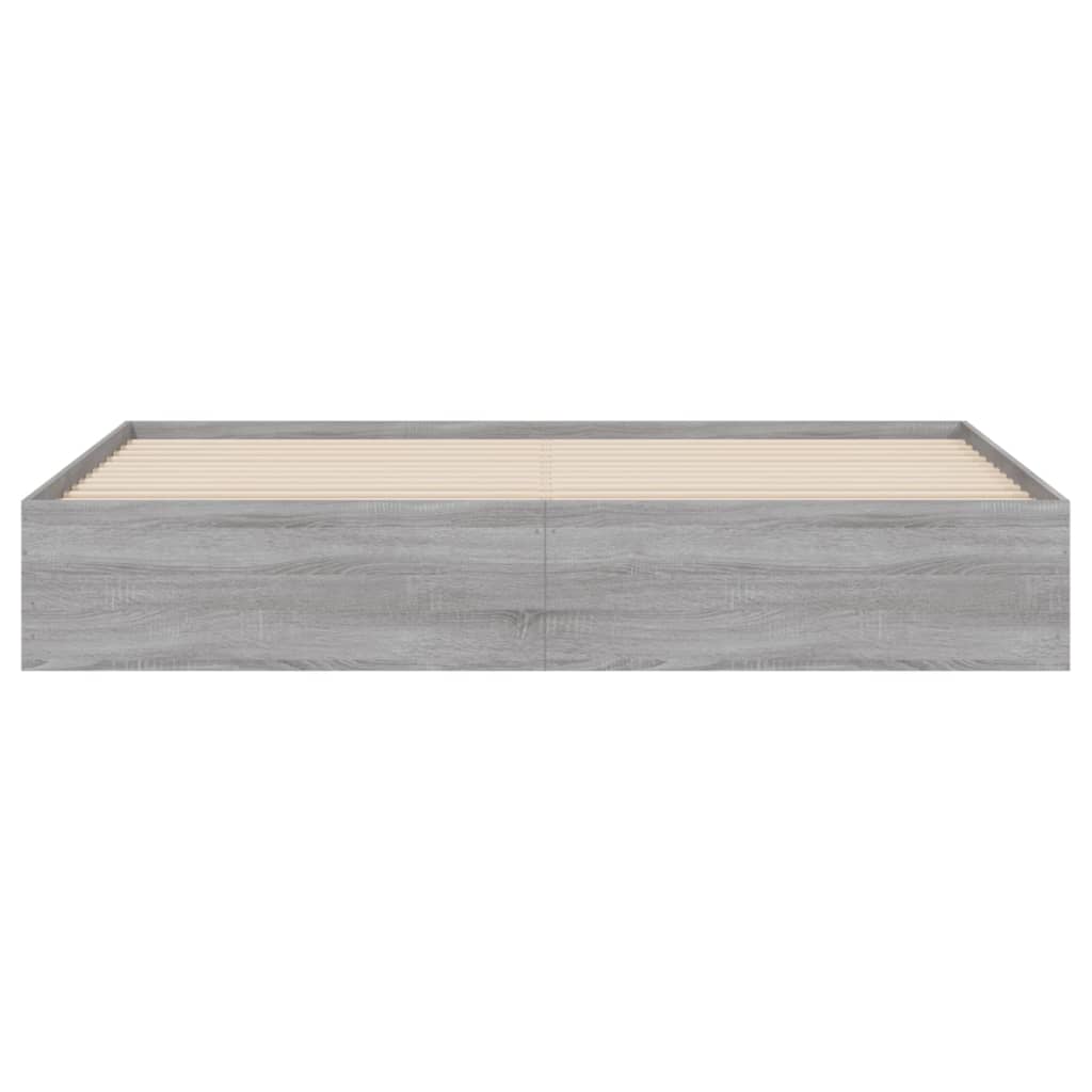 vidaXL Cama con cajones madera ingeniería gris Sonoma 180x200 cm