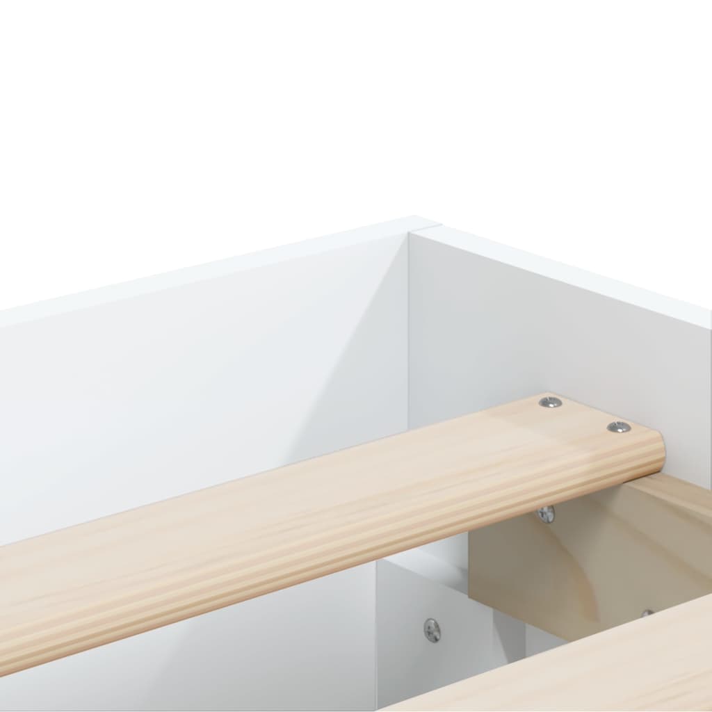 vidaXL Cama con cajones madera de ingeniería blanca 140x190 cm