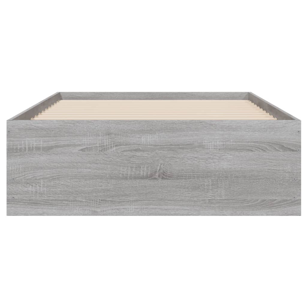 vidaXL Cama con cajones madera de ingeniería gris Sonoma 75x190 cm