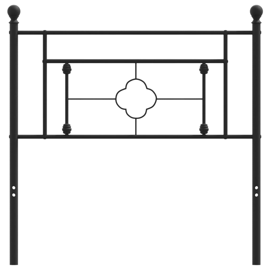 vidaXL Cabecero de metal negro 100 cm