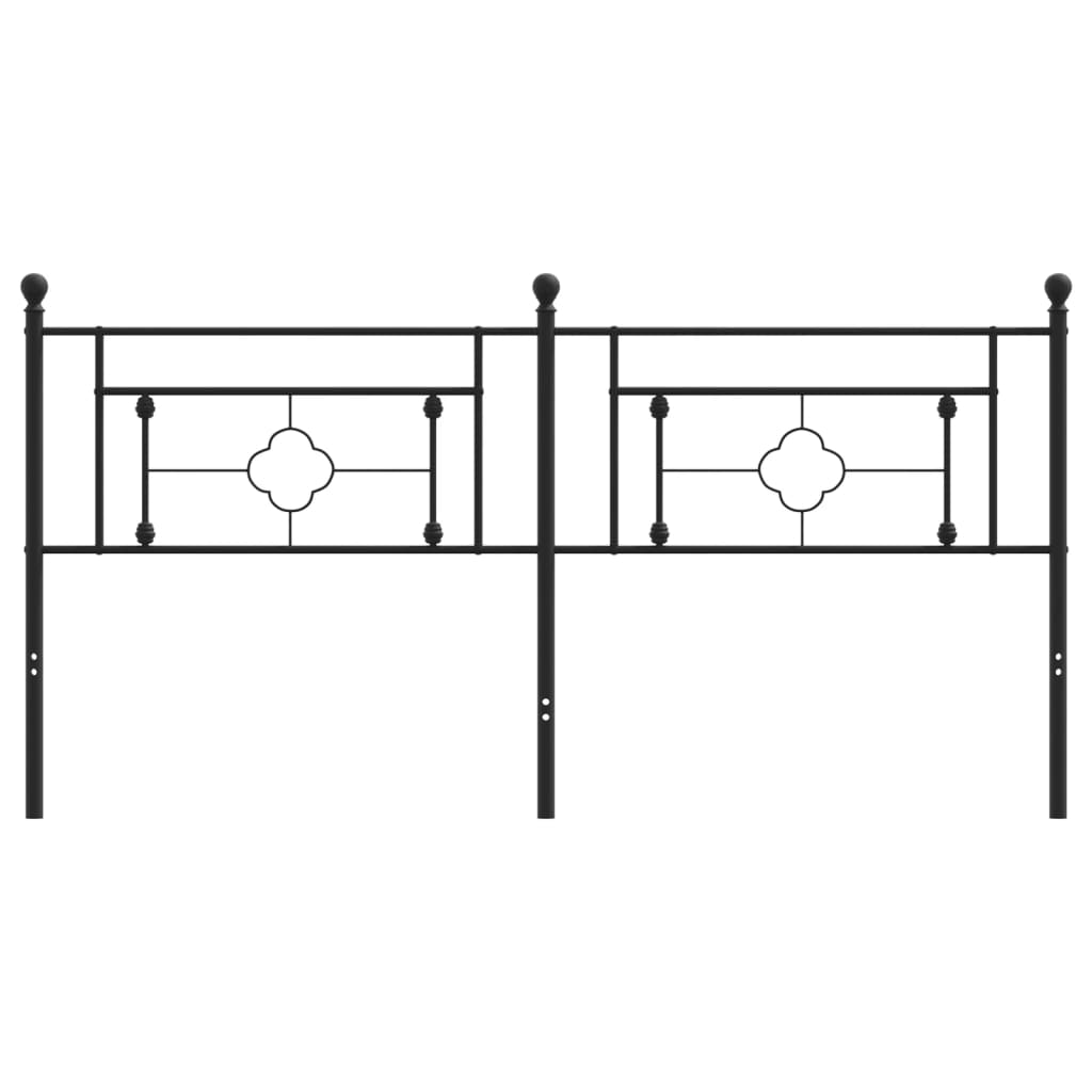 vidaXL Cabecero de metal negro 180 cm