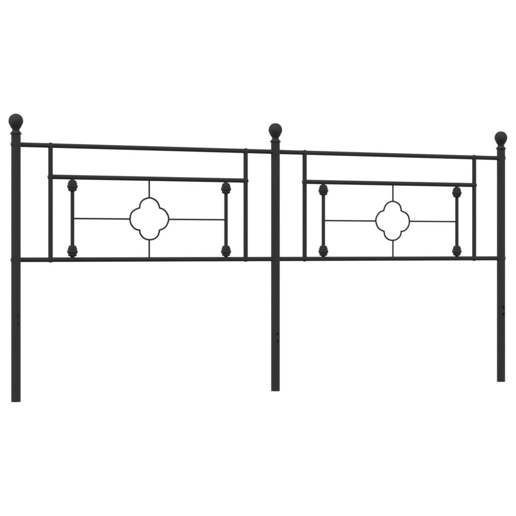 vidaXL Cabecero de metal negro 200 cm