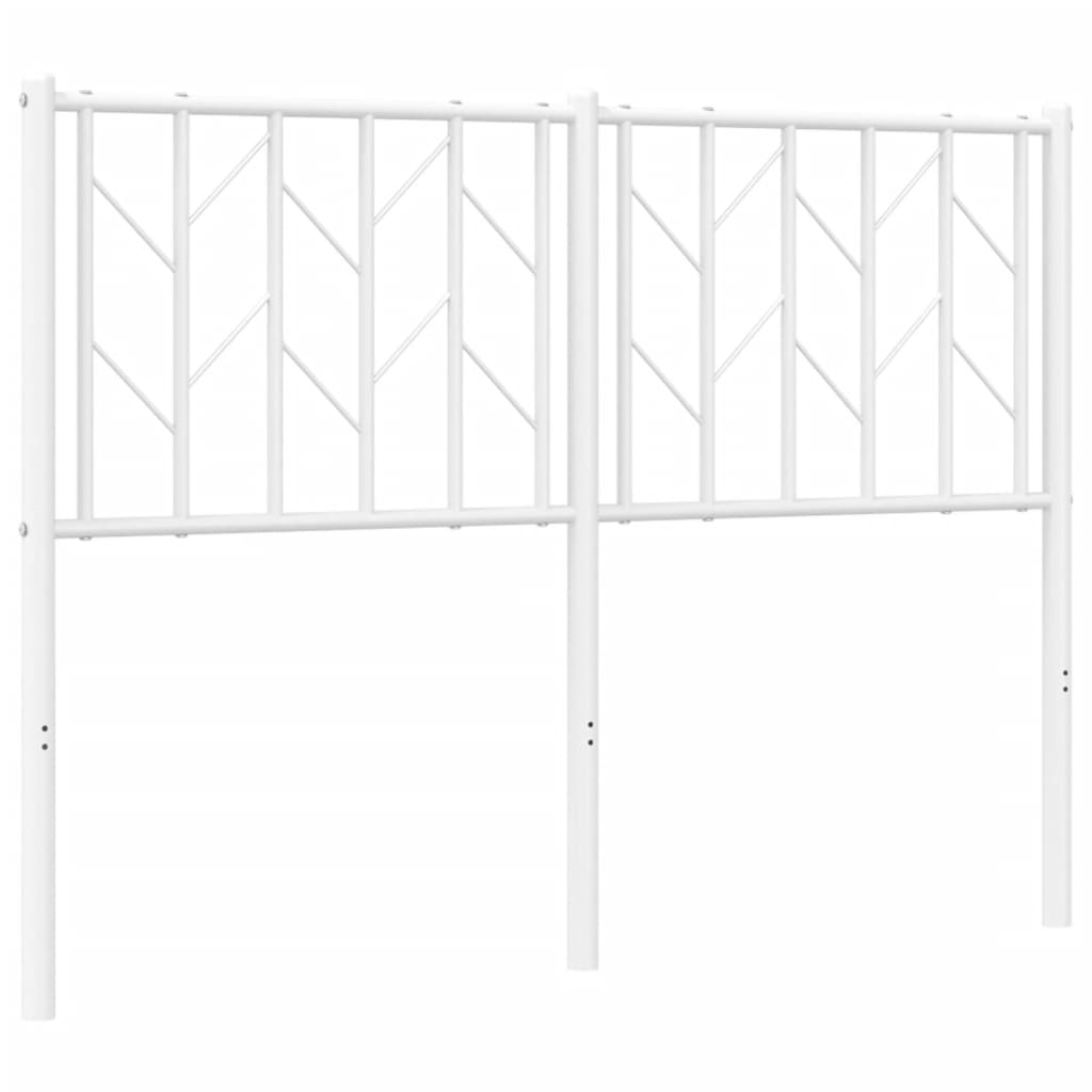 vidaXL Cabecero de metal blanco 120 cm