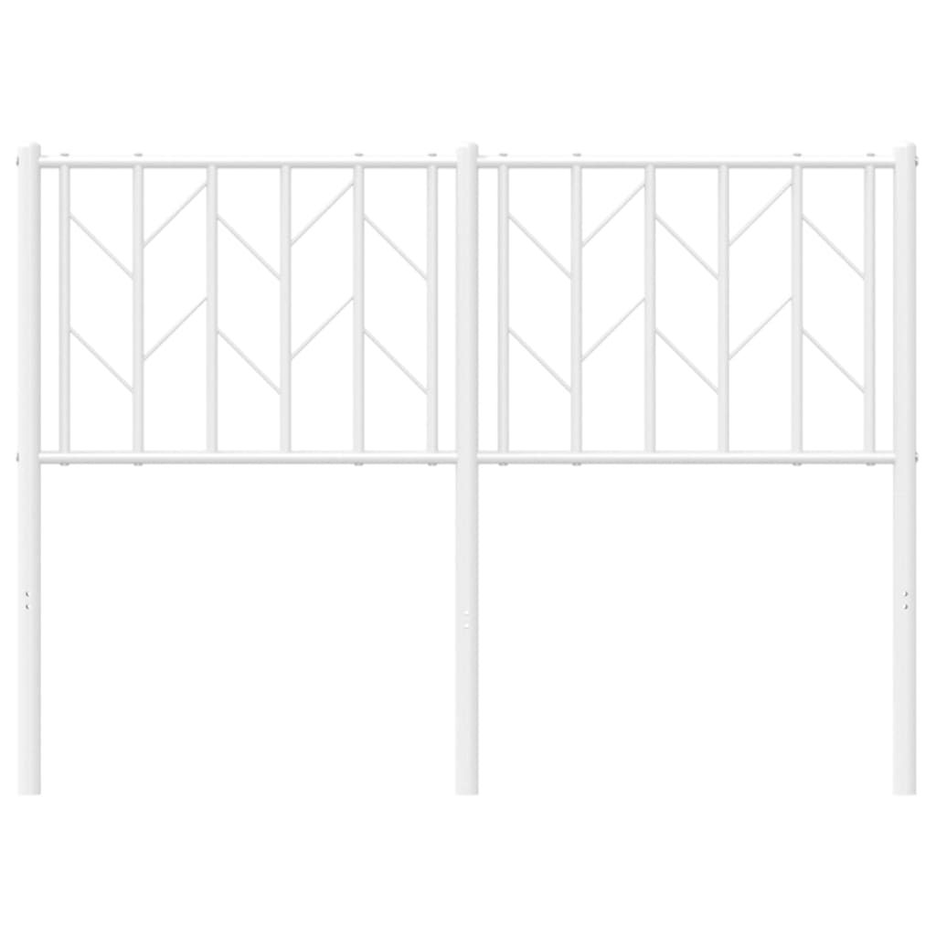 vidaXL Cabecero de metal blanco 120 cm