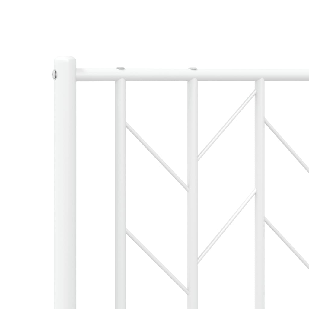 vidaXL Cabecero de metal blanco 120 cm