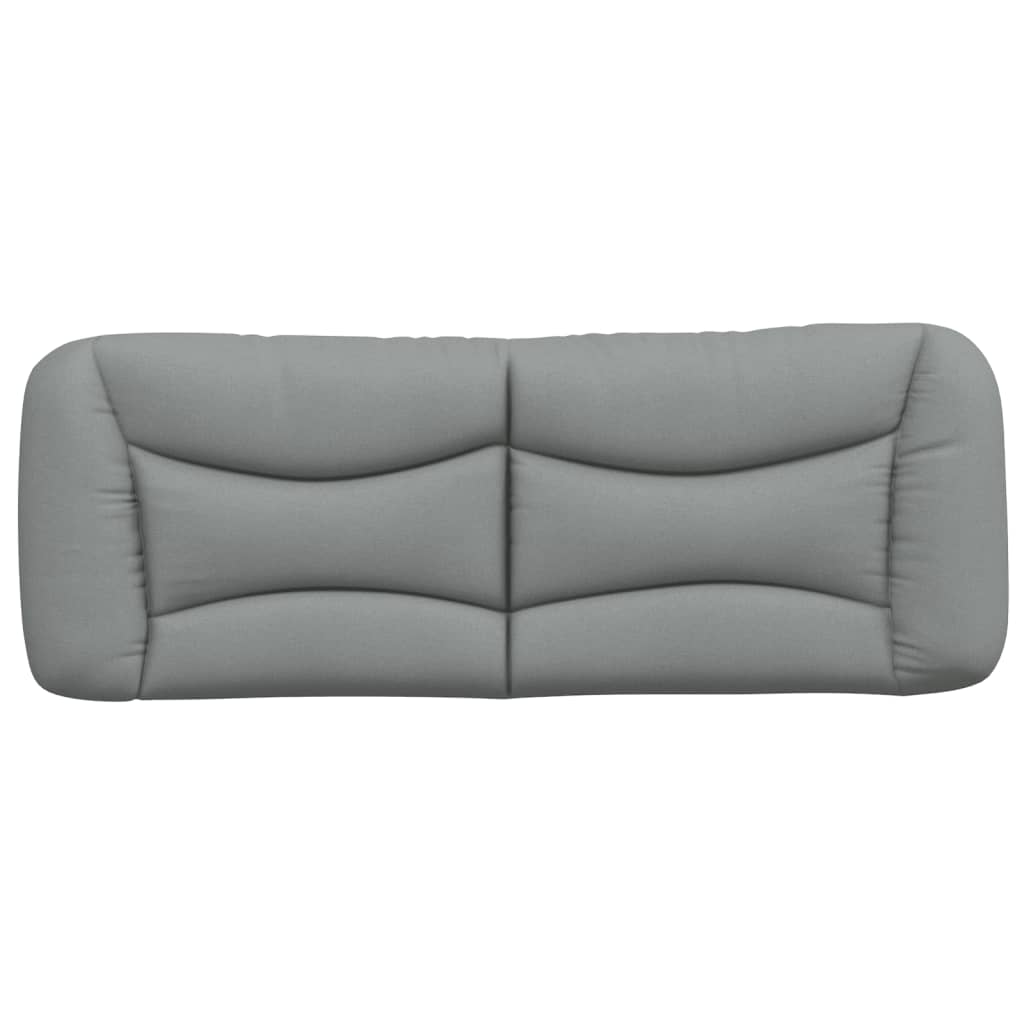 vidaXL Cabecero de cama acolchado tela gris claro 140 cm