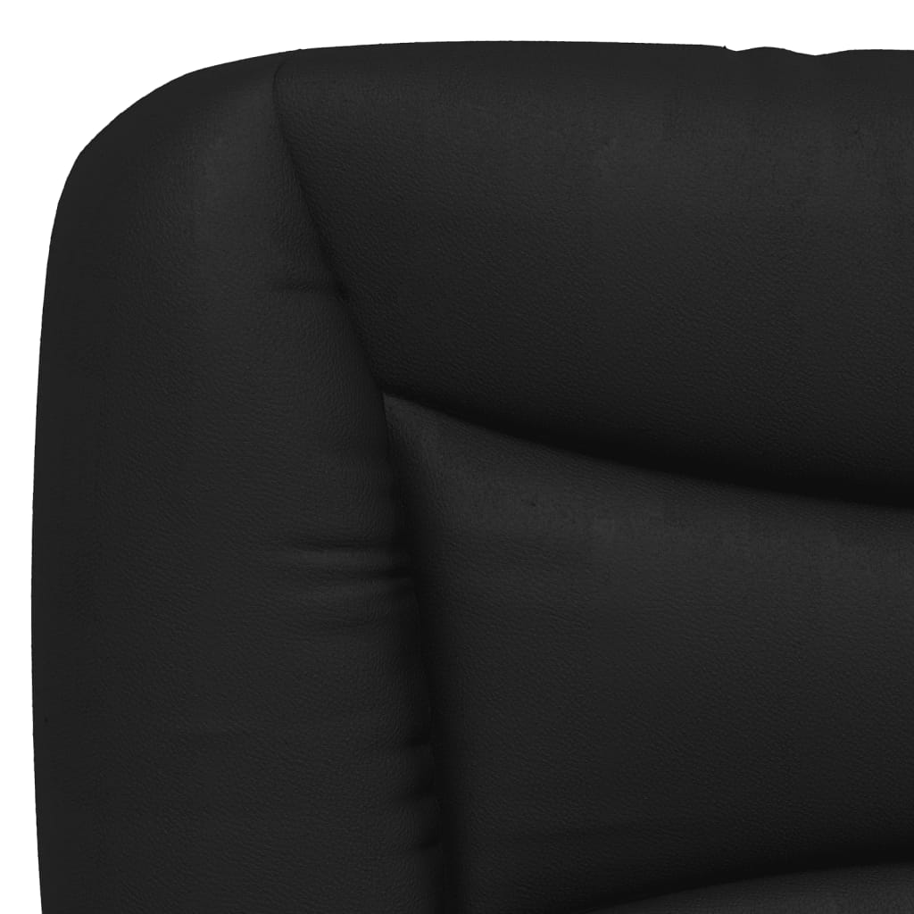 vidaXL Cabecero de cama acolchado cuero sintético negro 140 cm