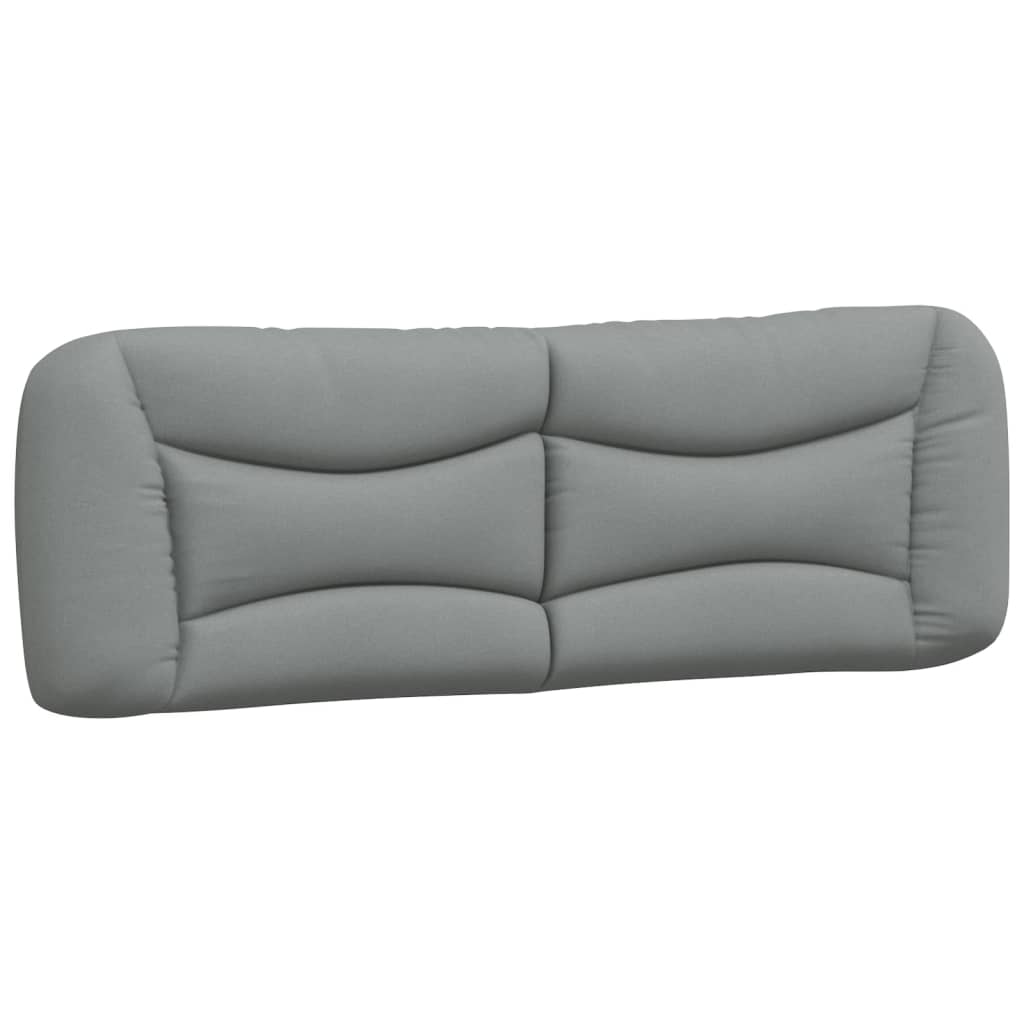 vidaXL Cabecero de cama acolchado tela gris claro 160 cm