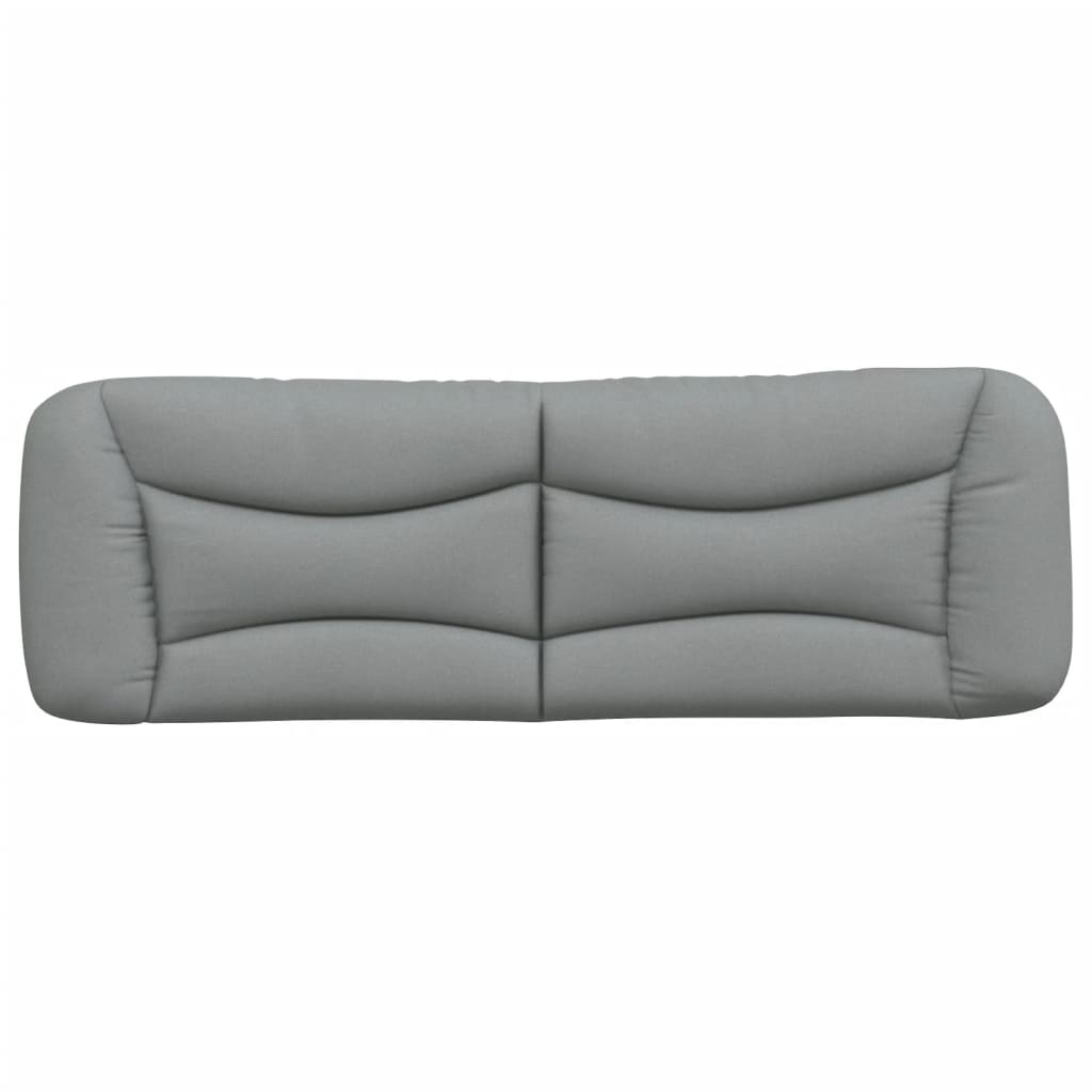 vidaXL Cabecero de cama acolchado tela gris claro 160 cm