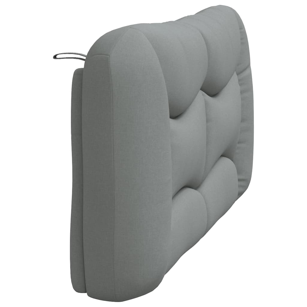 vidaXL Cabecero de cama acolchado tela gris claro 160 cm