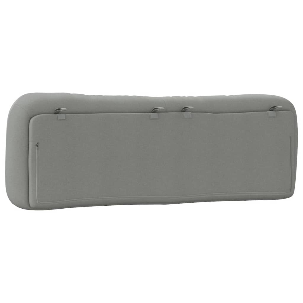 vidaXL Cabecero de cama acolchado tela gris claro 160 cm