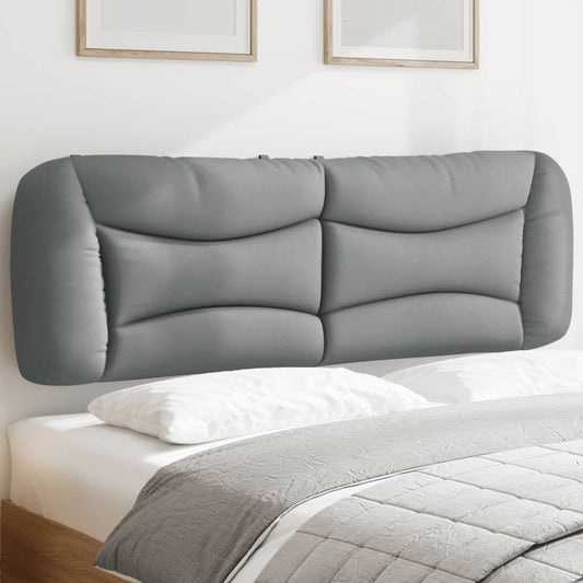 vidaXL Cabecero de cama acolchado tela gris claro 160 cm