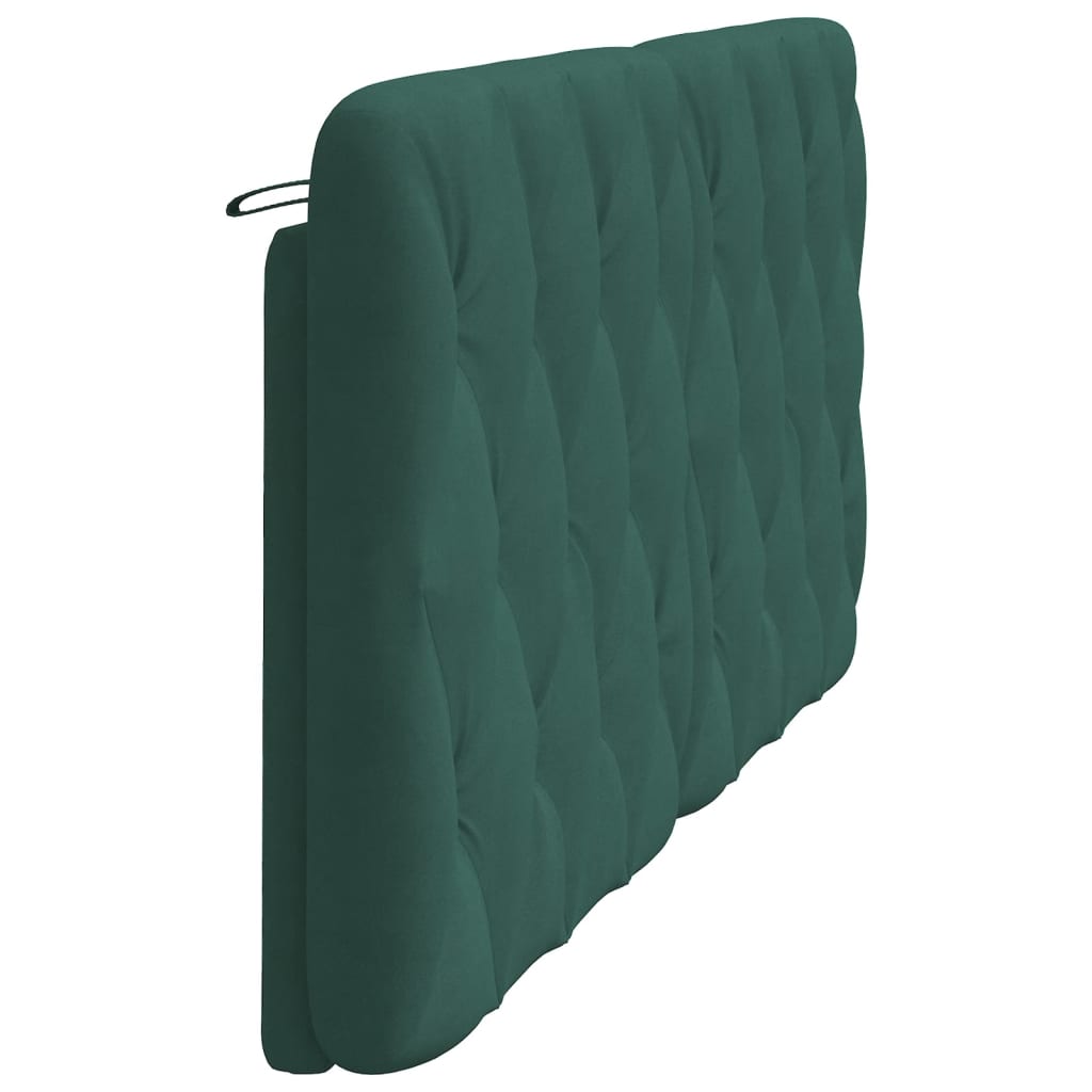 vidaXL Cabecero de cama acolchado terciopelo verde oscuro 180 cm