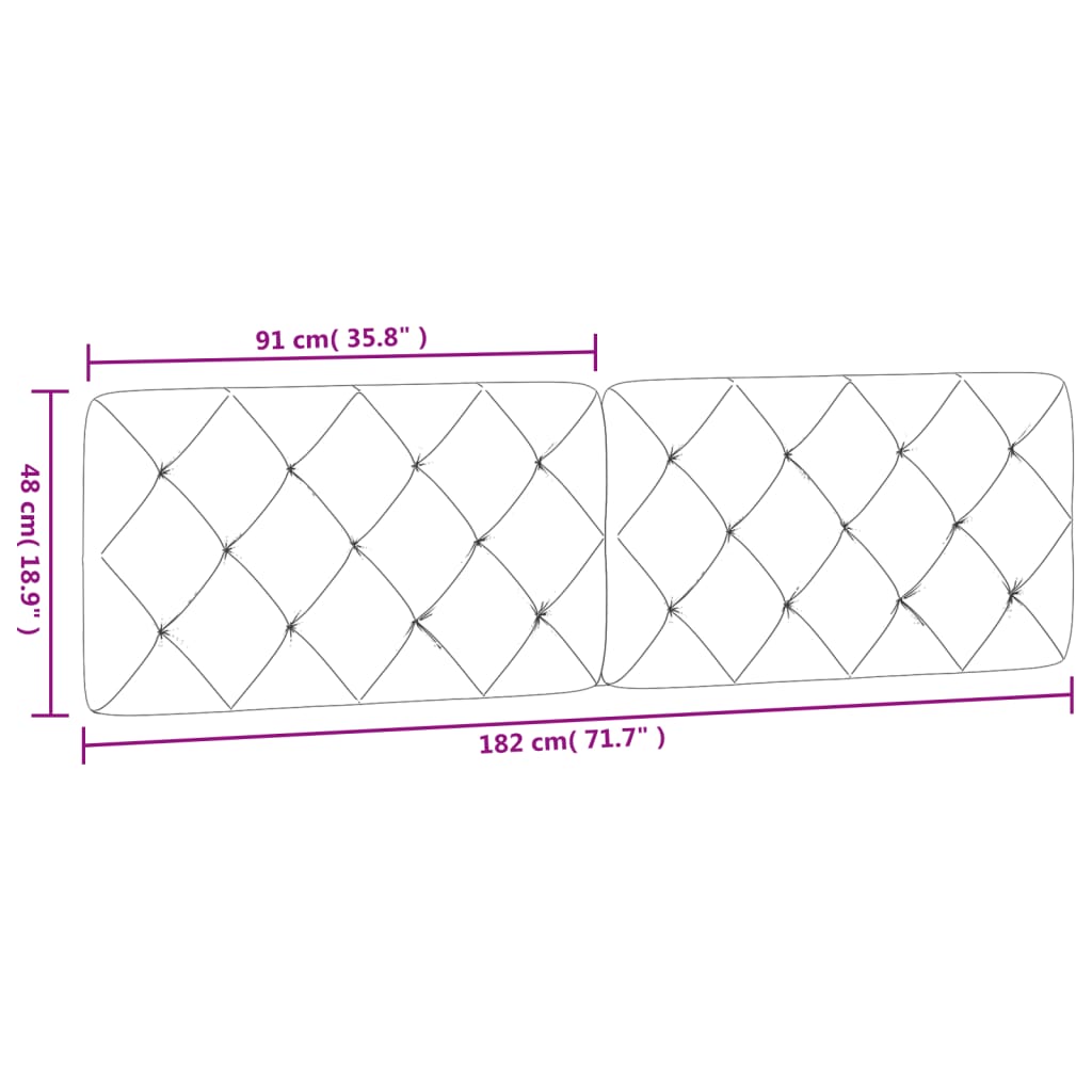 vidaXL Cabecero de cama acolchado terciopelo verde oscuro 180 cm