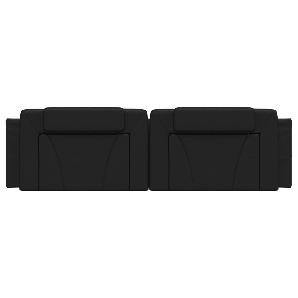 vidaXL Cabecero de cama acolchado cuero sintético negro 180 cm