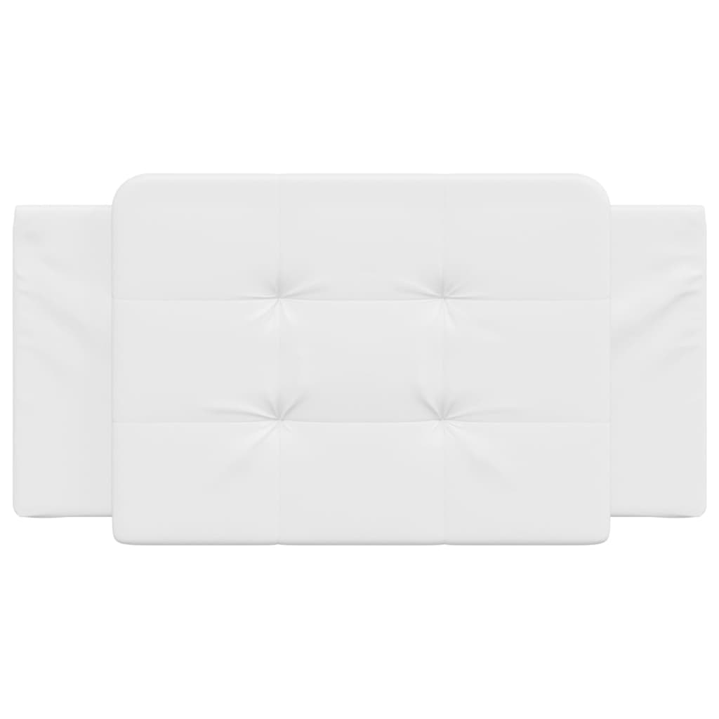 vidaXL Cabecero de cama acolchado cuero sintético blanco 100 cm