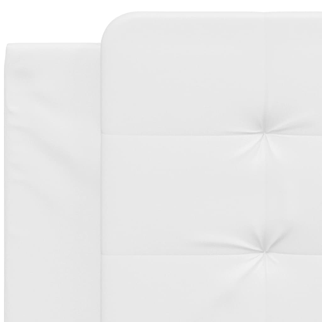 vidaXL Cabecero de cama acolchado cuero sintético blanco 100 cm