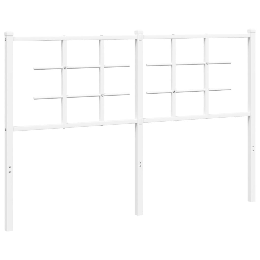 vidaXL Cabecero de metal blanco 140 cm