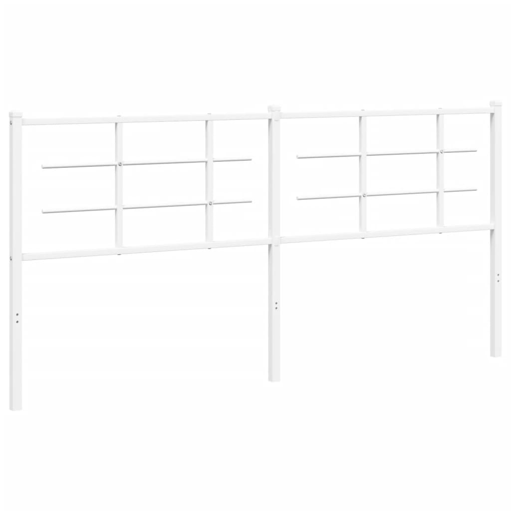 vidaXL Cabecero de metal blanco 180 cm