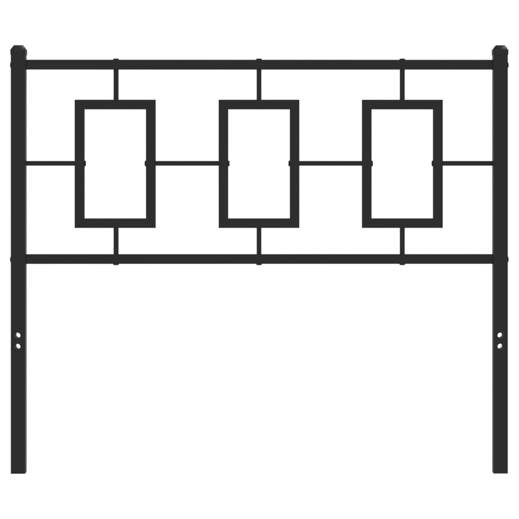 vidaXL Cabecero de metal negro 100 cm