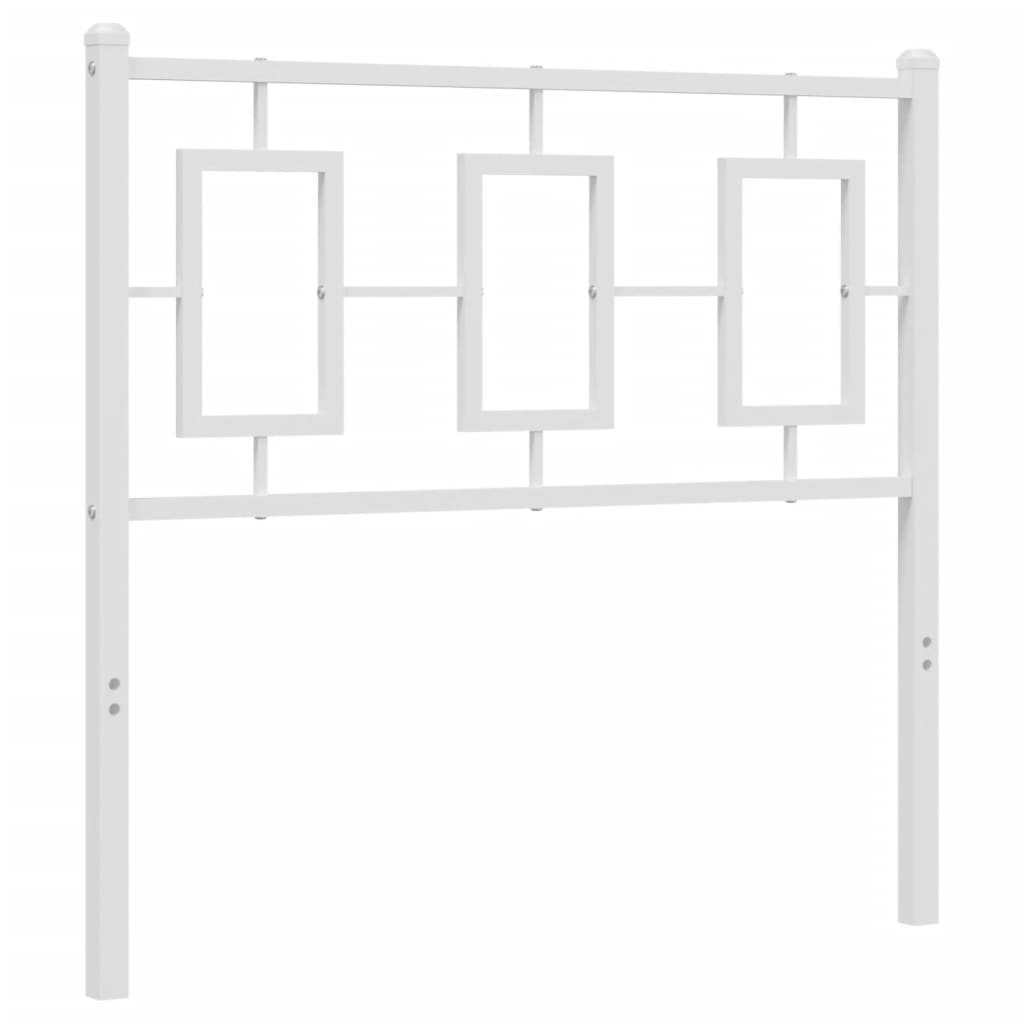 vidaXL Cabecero de metal blanco 90 cm