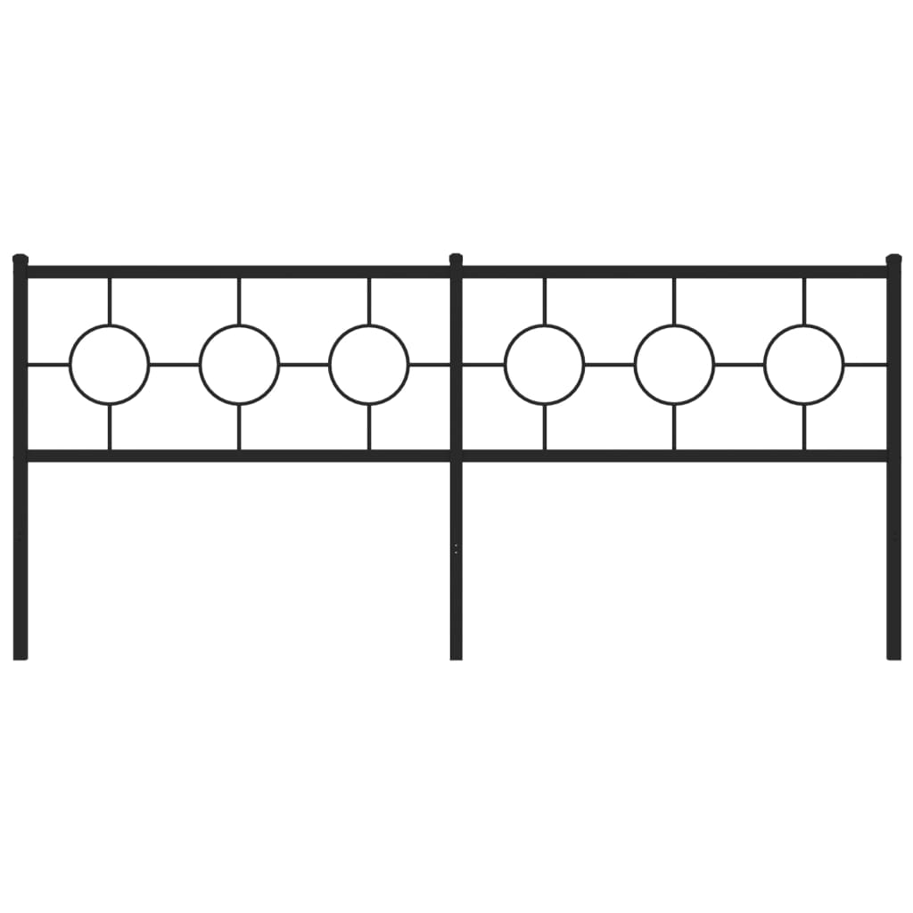 vidaXL Cabecero de metal negro 193 cm