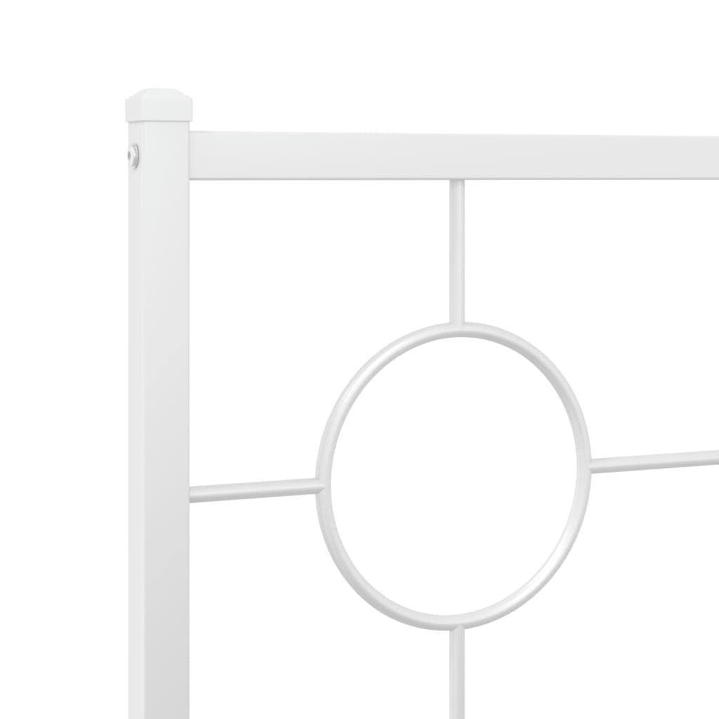 vidaXL Cabecero de metal blanco 200 cm