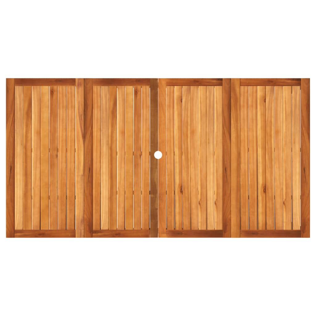 vidaXL Mesa de jardín ratán sintético madera acacia gris 180x90x75 cm