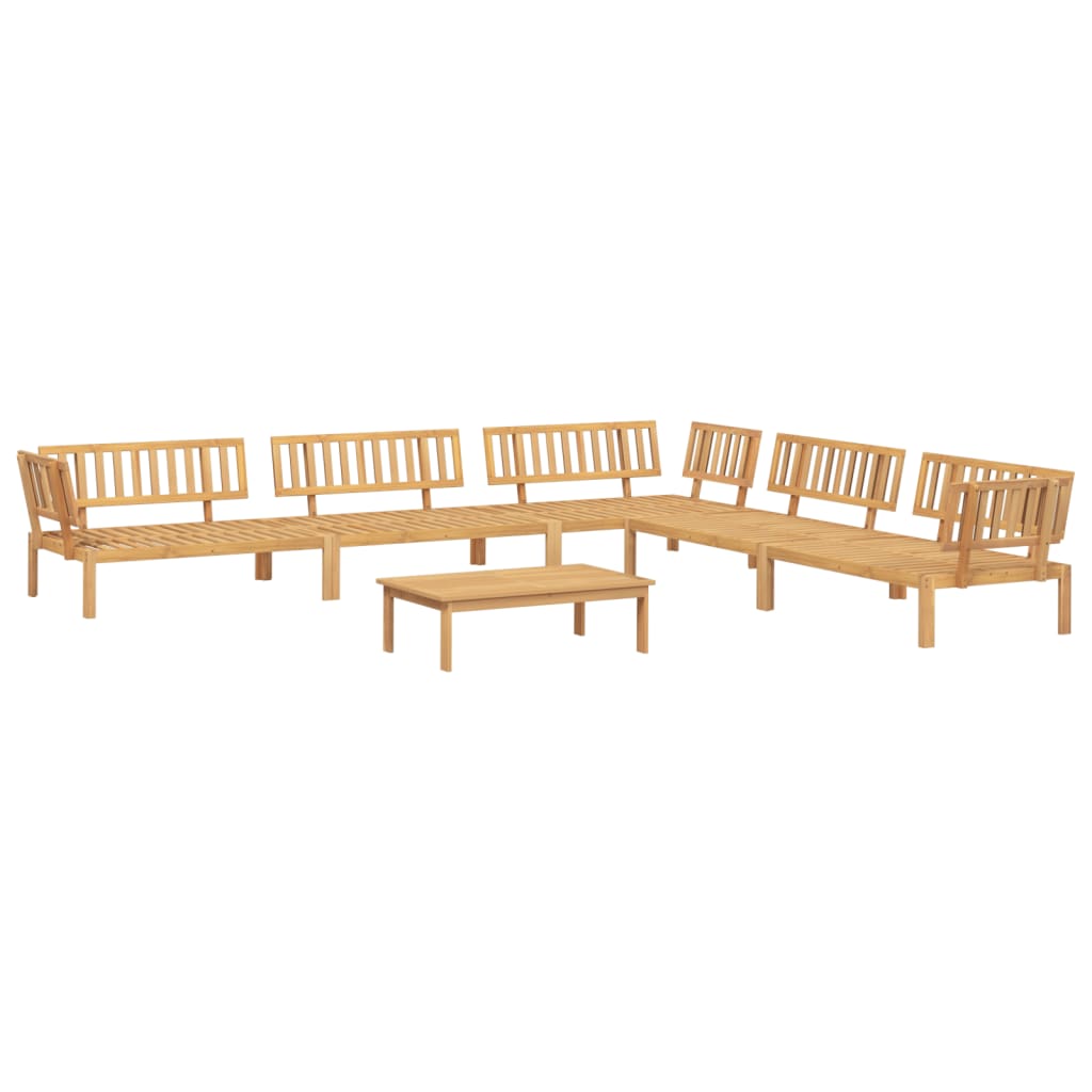 vidaXL Set de sofás de palets de jardín 6 pzas madera maciza de acacia