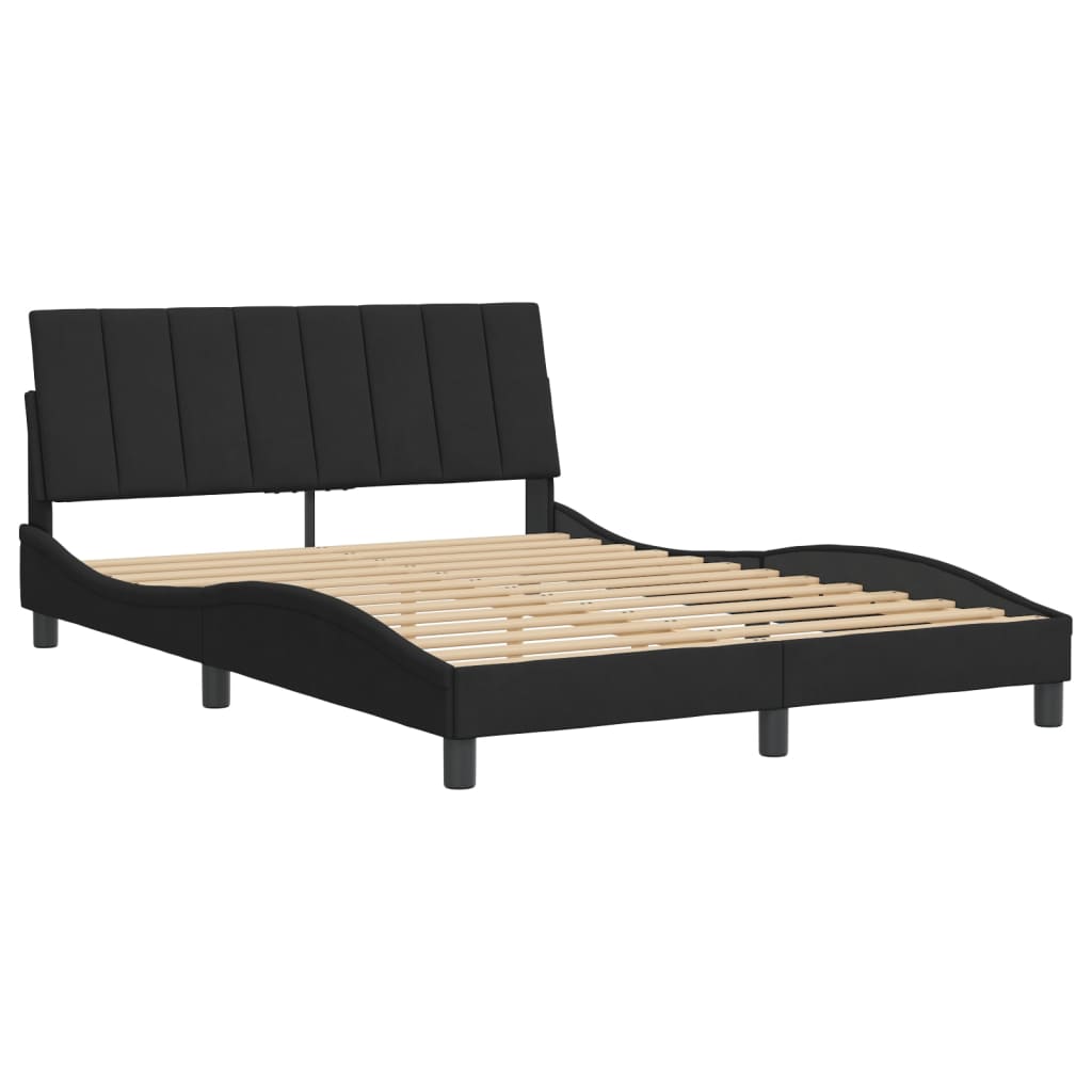 vidaXL Estructura de cama sin colchón terciopelo negro 120x200 cm