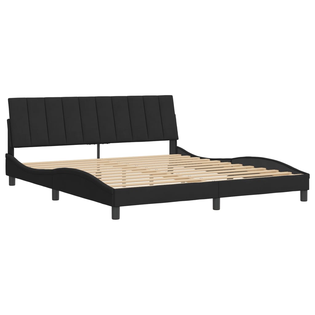 vidaXL Estructura de cama sin colchón terciopelo negro 180x200 cm