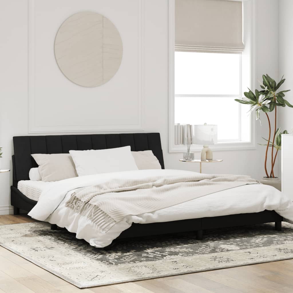 vidaXL Estructura de cama sin colchón terciopelo negro 180x200 cm