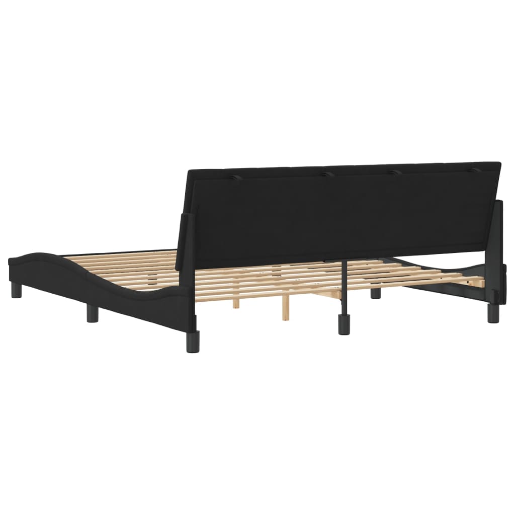 vidaXL Estructura de cama sin colchón terciopelo negro 180x200 cm