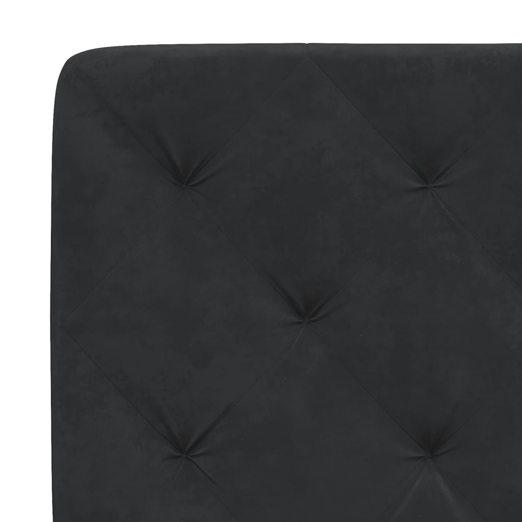 vidaXL Estructura de cama sin colchón terciopelo negro 80x200 cm