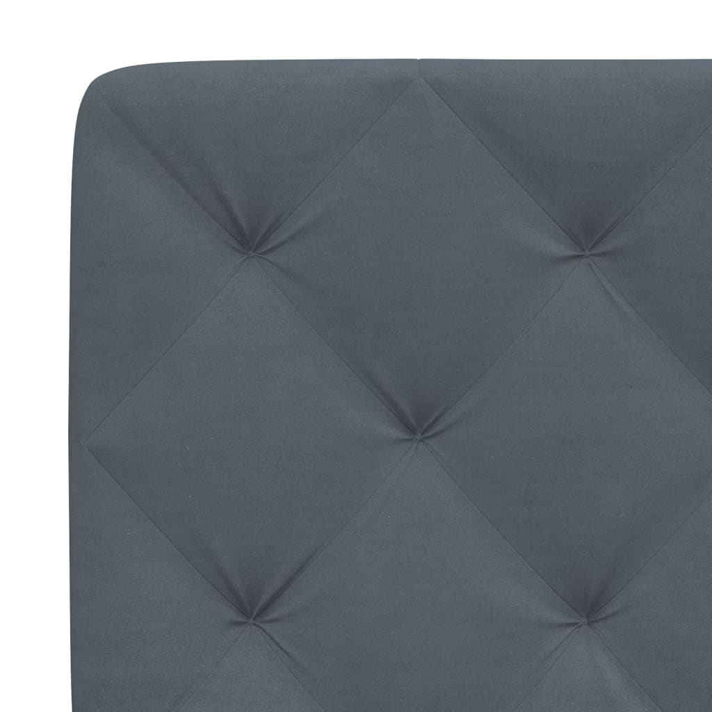 vidaXL Estructura de cama sin colchón terciopelo gris oscuro 90x190 cm