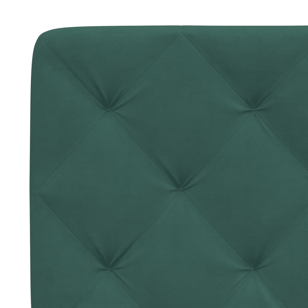 vidaXL Estructura de cama sin colchón terciopelo verde oscuro 90x190cm