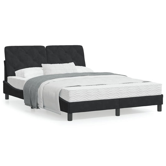 vidaXL Estructura de cama sin colchón terciopelo negro 120x200 cm