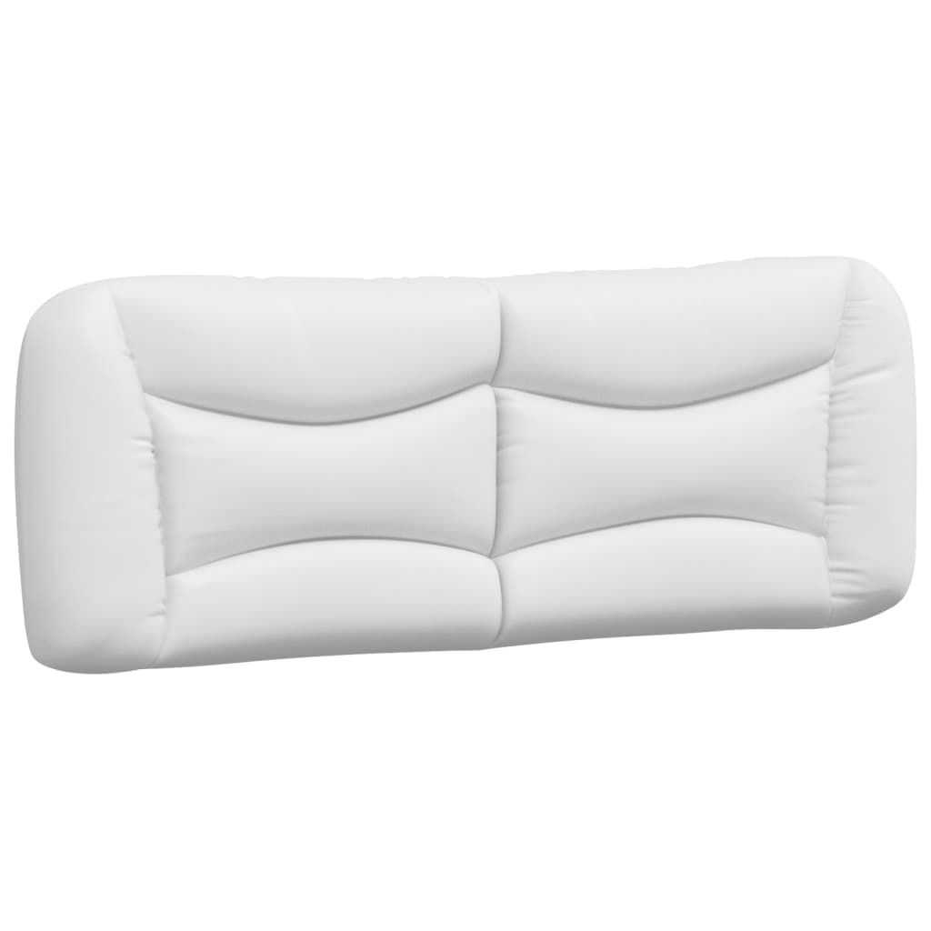 vidaXL Cama con colchón cuero sintético blanco y negro 140x190 cm