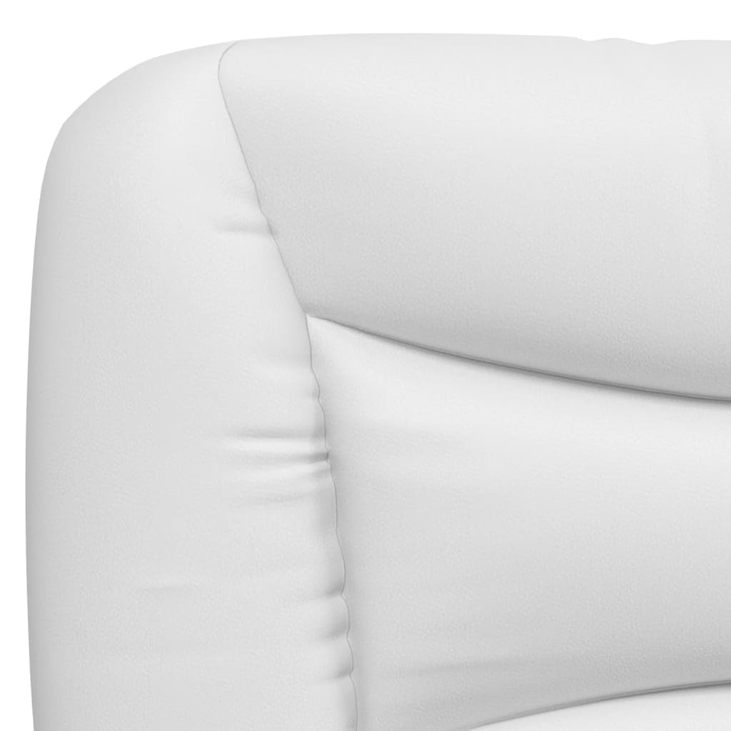 vidaXL Cama con colchón cuero sintético blanco y negro 140x190 cm