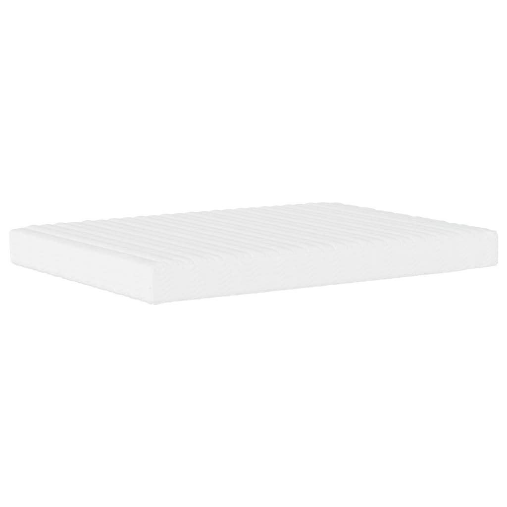 vidaXL Cama con colchón cuero sintético blanco y negro 140x190 cm