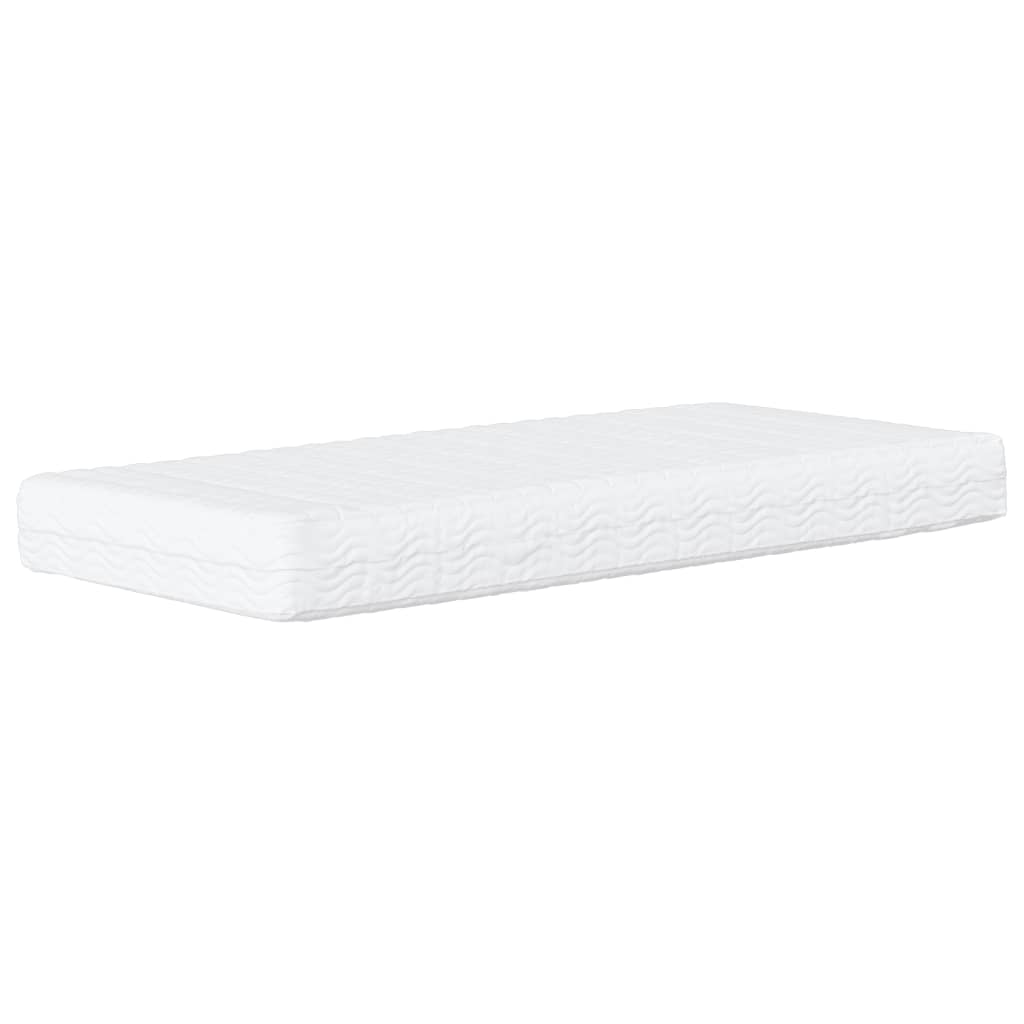 vidaXL Cama con colchón cuero sintético blanco 90x190 cm