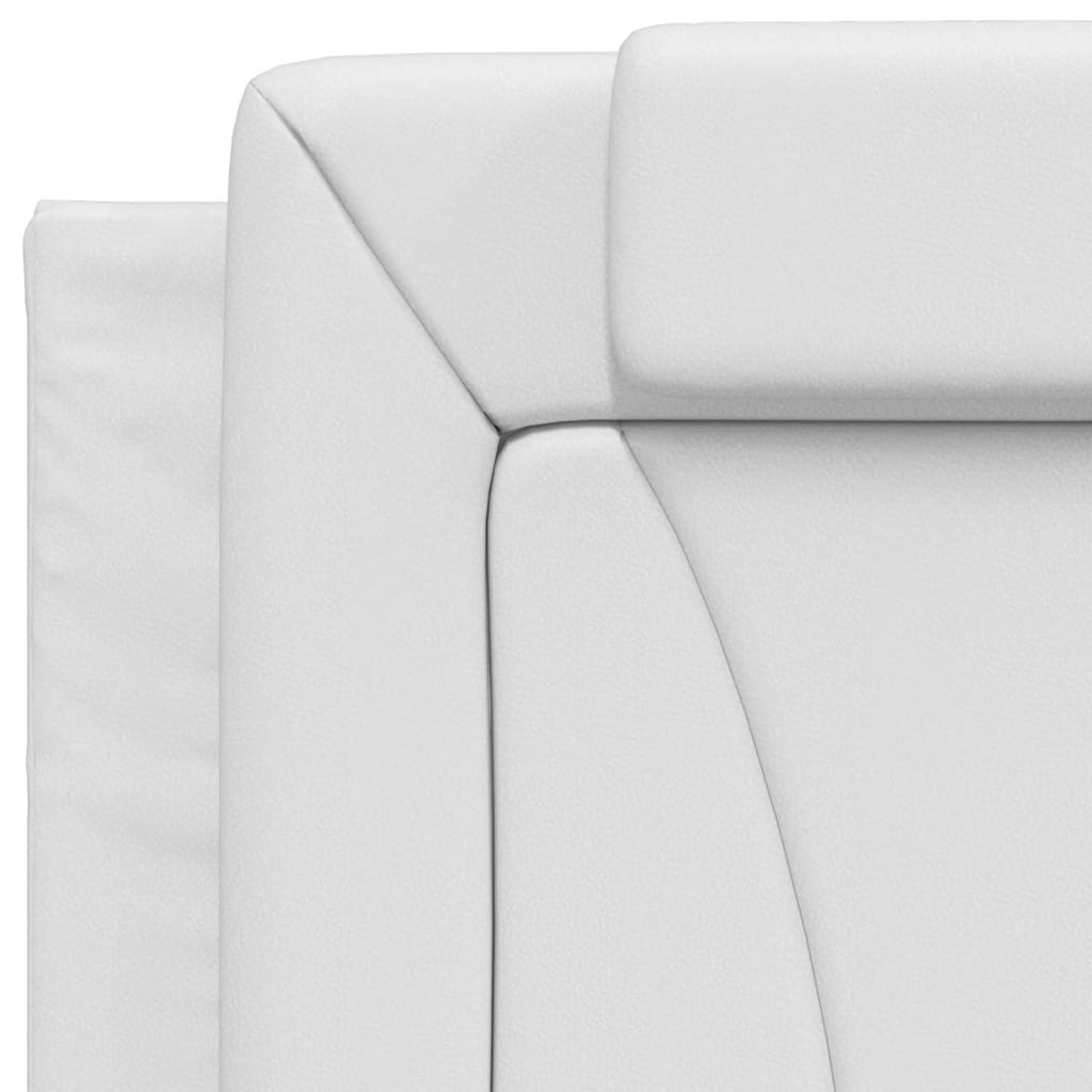 vidaXL Cama con colchón cuero sintético blanco 90x190 cm