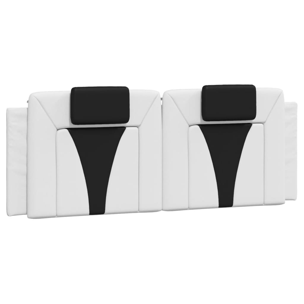 vidaXL Cama con colchón cuero sintético blanco y negro 140x190 cm