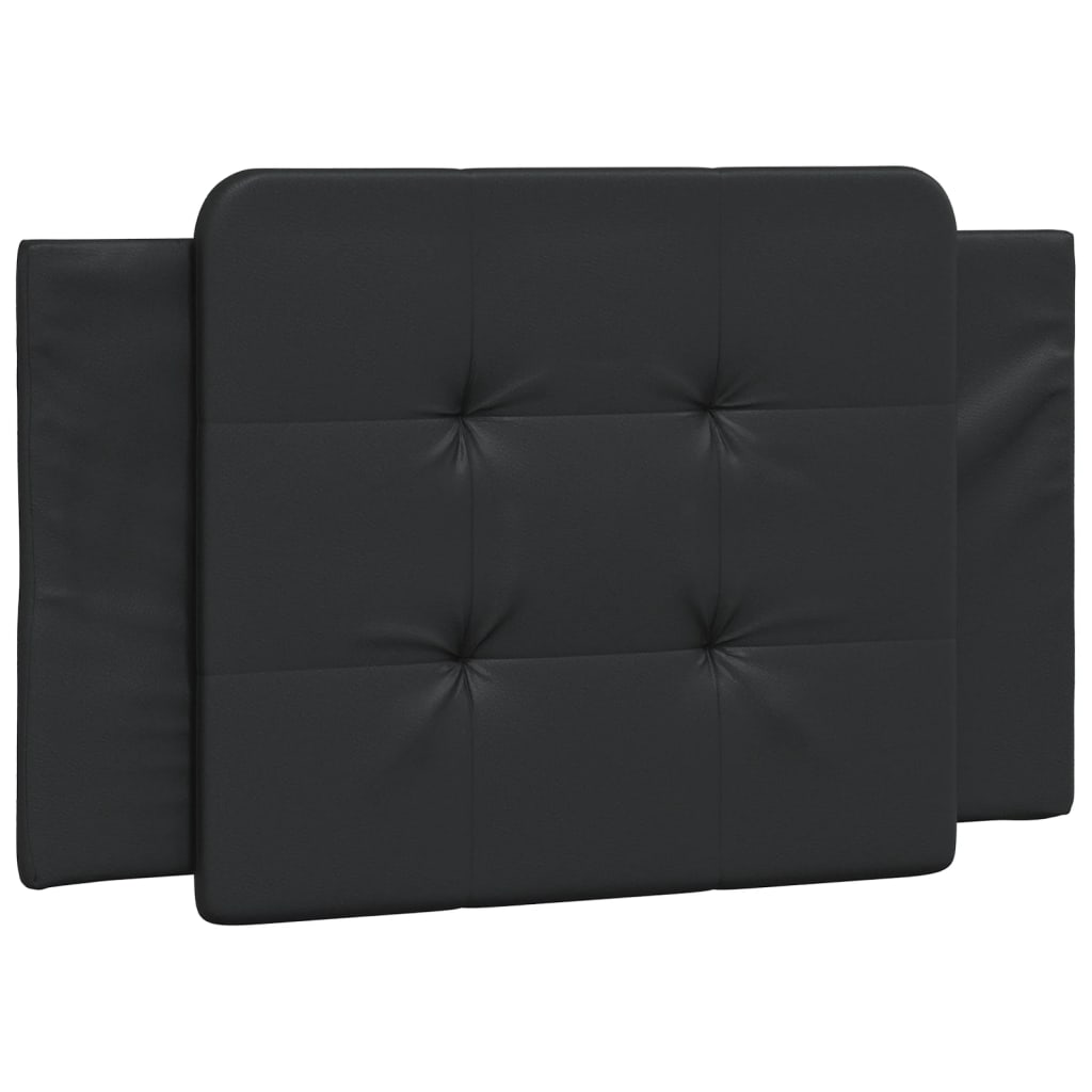 vidaXL Cama con colchón cuero sintético negro 90x190 cm