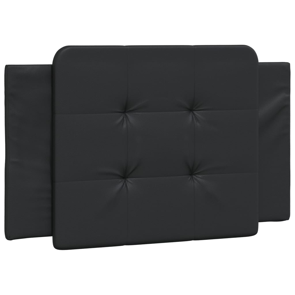 vidaXL Cama con colchón cuero sintético negro 90x200 cm