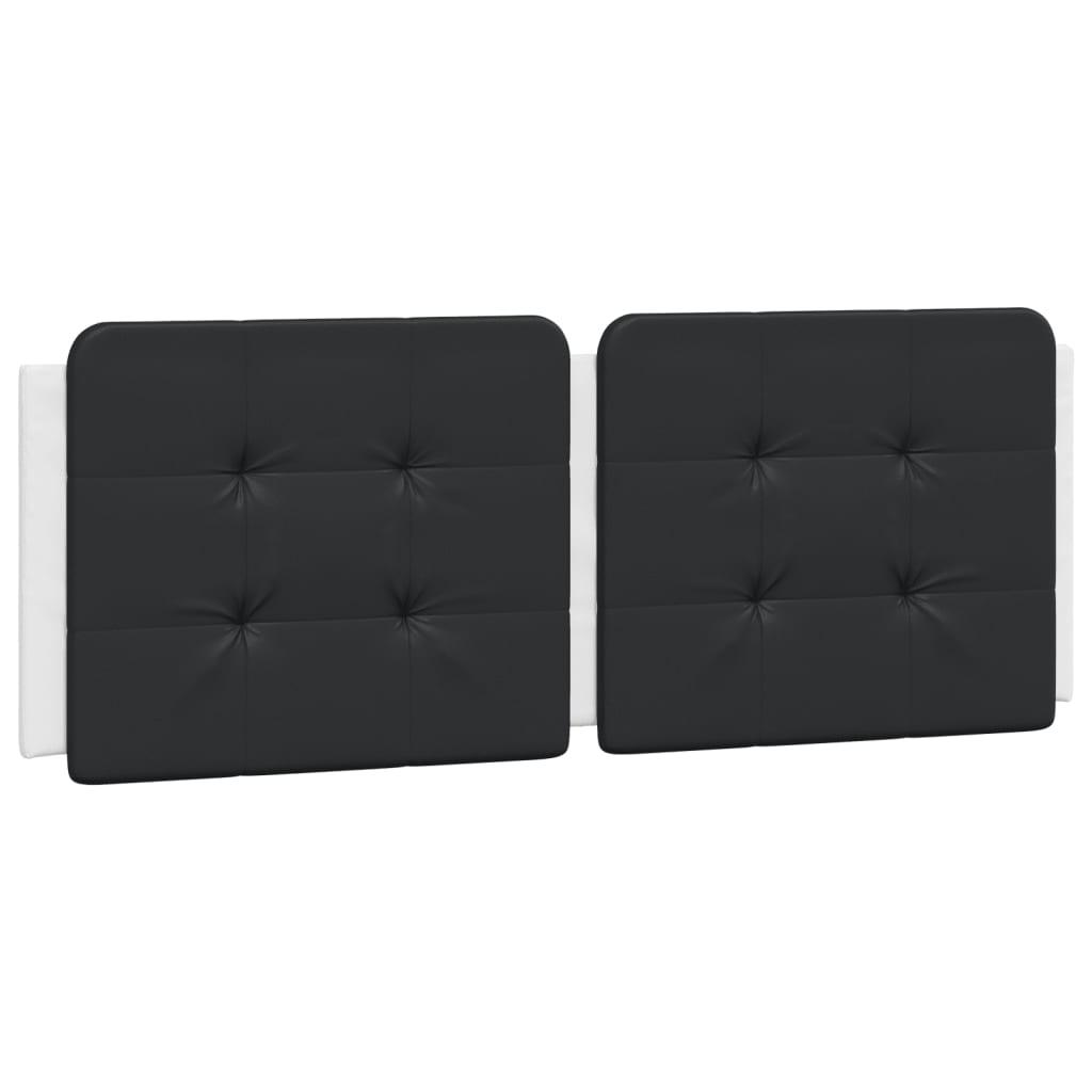 vidaXL Cama con colchón cuero sintético blanco y negro 140x190 cm