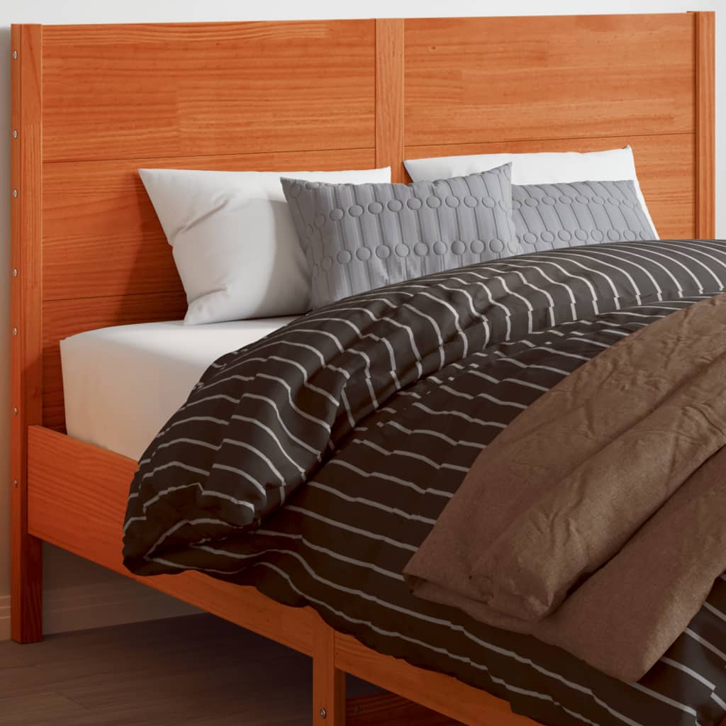 vidaXL Cabecero de cama madera maciza de pino marrón cera 160 cm