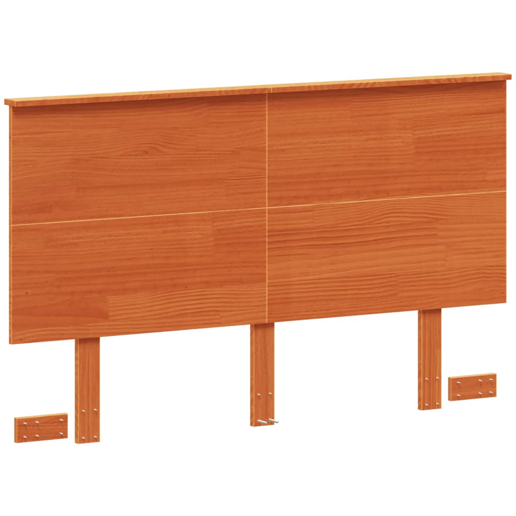 vidaXL Cabecero de cama madera maciza de pino marrón cera 120 cm