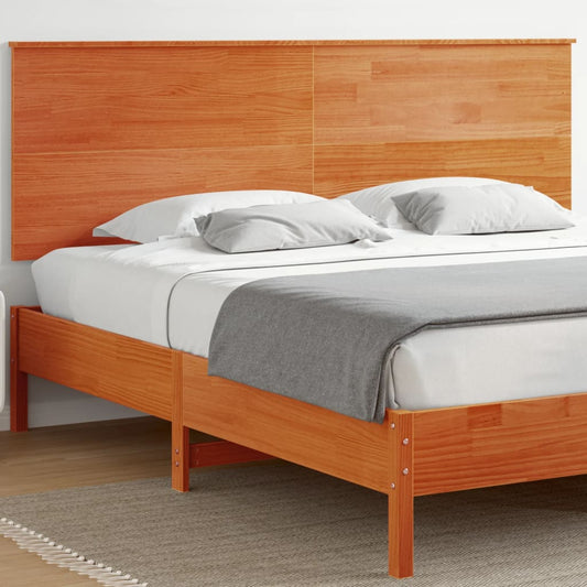 vidaXL Cabecero de cama madera maciza de pino marrón cera 180 cm