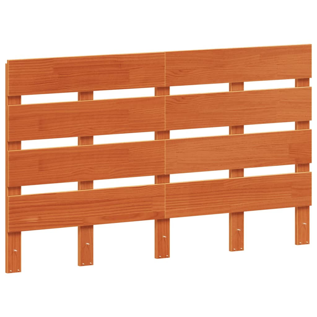 vidaXL Cabecero de cama madera maciza de pino marrón cera 120 cm